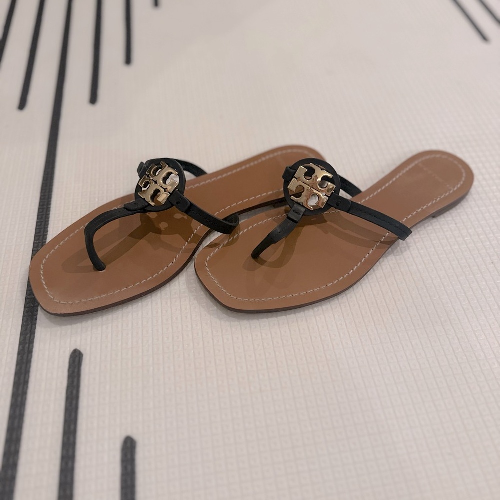 Black Tory Burch Mini Miller Sandals